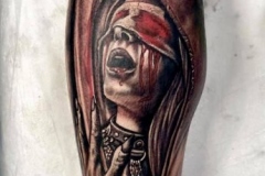 Horror Leg Tattoo