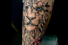 Floral-tiger-tattoo