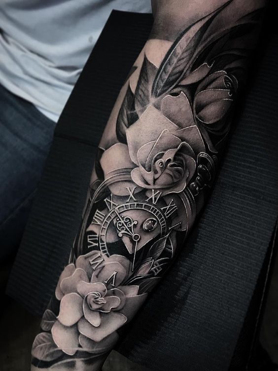 50 Mens Floral Tattoos Designs 2023 Small  Simple