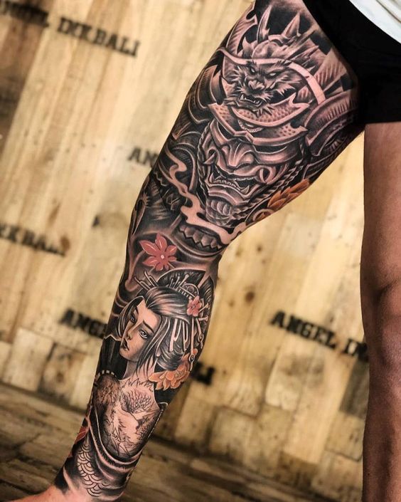 33 Coolest Leg Tattoos For Men Vivid Ink Tattoos 7963