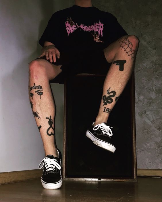 Bone shank | Flesh tattoo, Funky tattoos, Black art tattoo