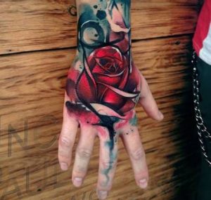 Rose Hand Tattoo