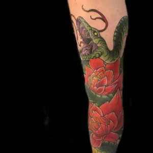 Snake Leg Tattoo